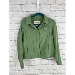 Isaac Mizrahi Bridgehampton Laurel Green Resort Wear Lightweight Jacket Size S